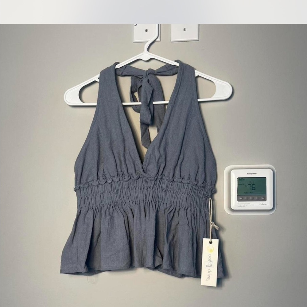 Ocean Drive Charcoal Tank Top
